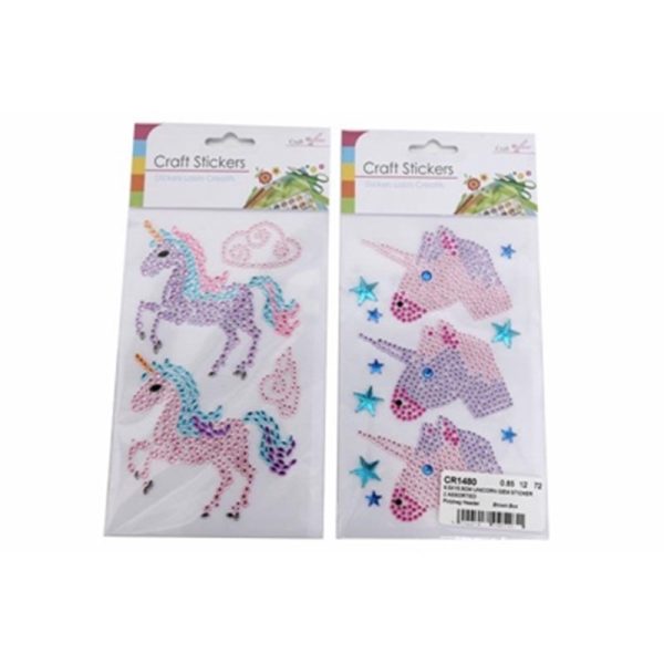 SIL CRAFT STICKERS GEM UNICORN