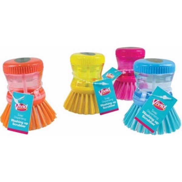 SOAP DISPENSING WASHING UP SCRUBBER ASSORTED