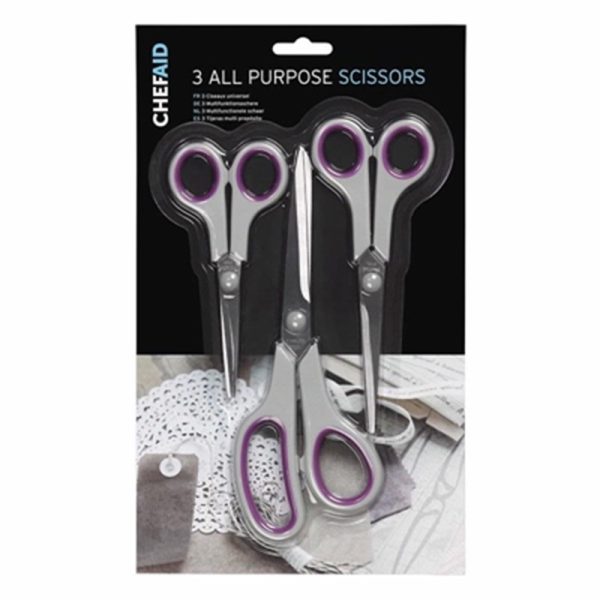 CHEF AID SCISSORS PACK OF 3