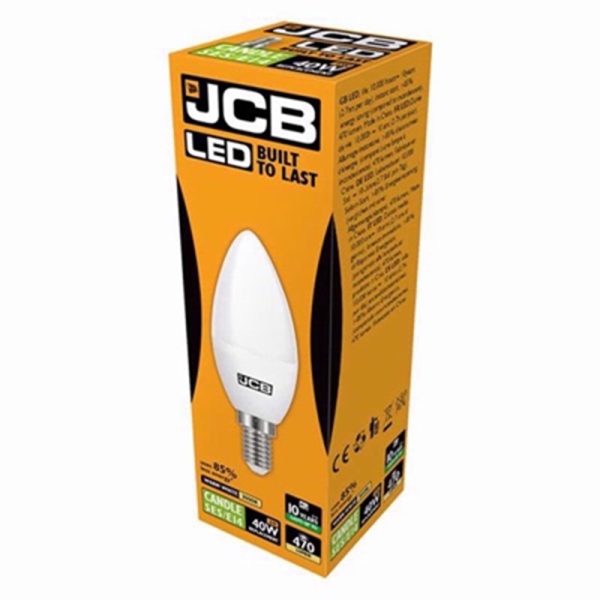 JCB LED BULB WARM WHITE CANDLE SES 6W/40