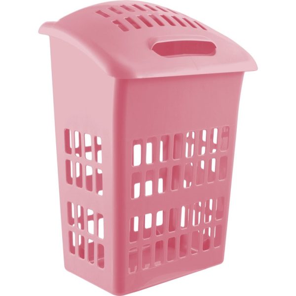 THUMBS UP UPRIGHT LAUNDRY BASKET PINK