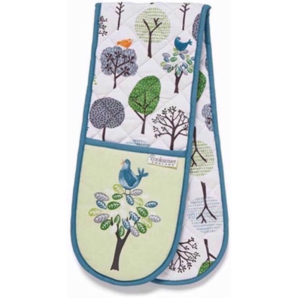 COOKSMART DOUBLE OVEN GLOVE FOREST BIRDS