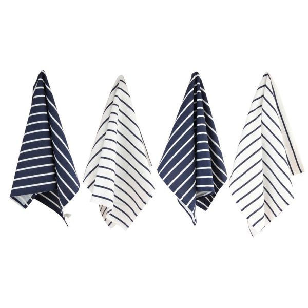 APOLLO TEA TOWELS STRIPES PACK OF 4