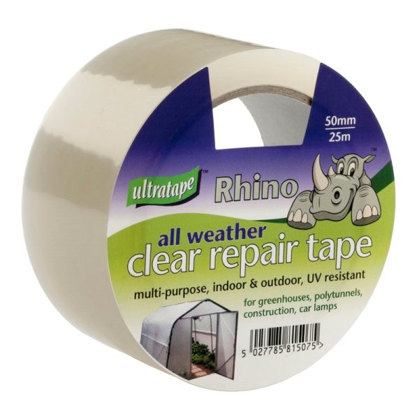 RHINO CLEAR ALL WEATHER TAPE 50MM X 25M