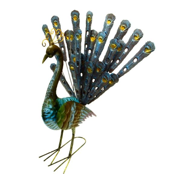 ROLSON FAN TAILED PEACOCK GARDEN ORNAMENT