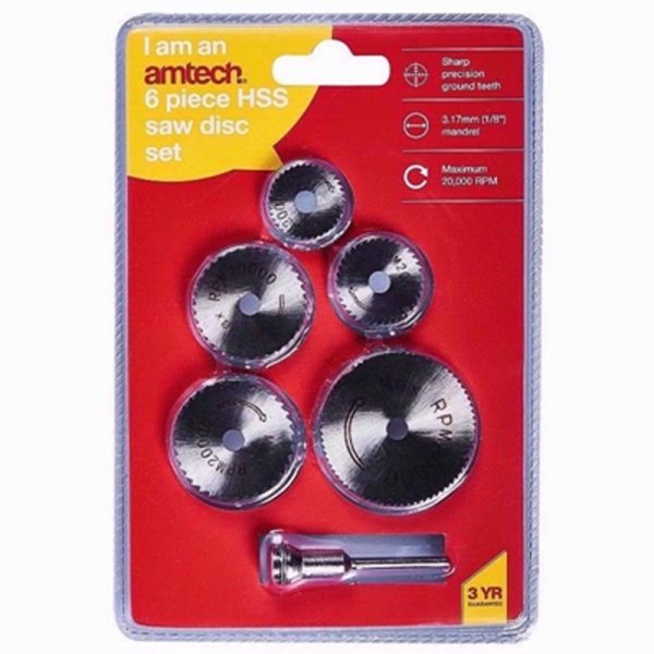 AMTECH SAW BLADES HSS 6PC