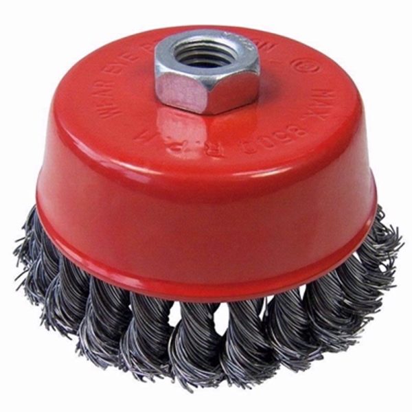 AMTECH CUP BRUSH KNOTTED 4INCH