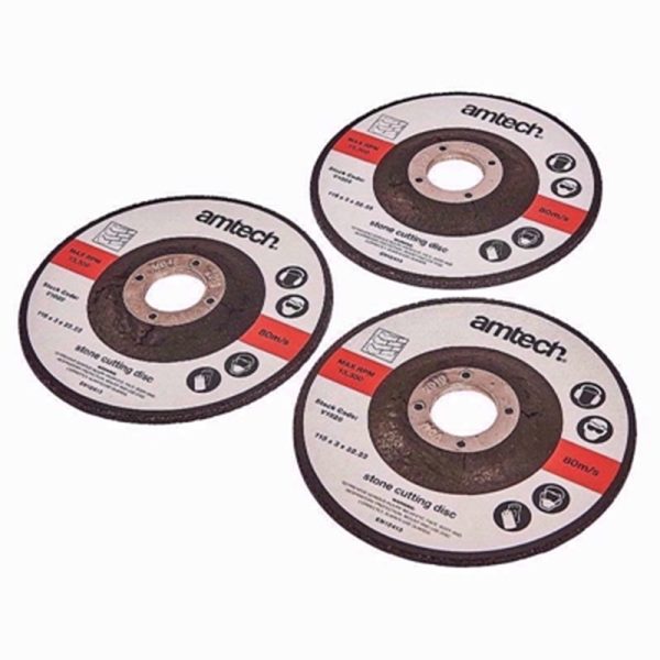 AMTECH CUTTING DISC STONE 3PC 115MM