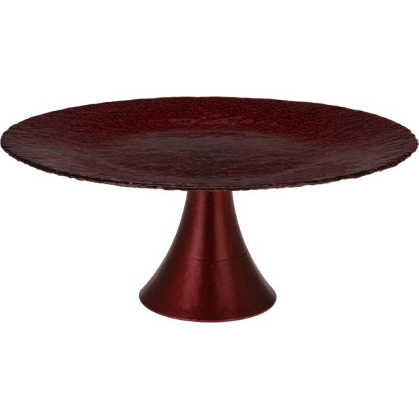 CAKE STAND DIA 28CM RED