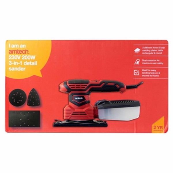 AMTECH DETAIL SANDER 3 IN 1 230V 200W