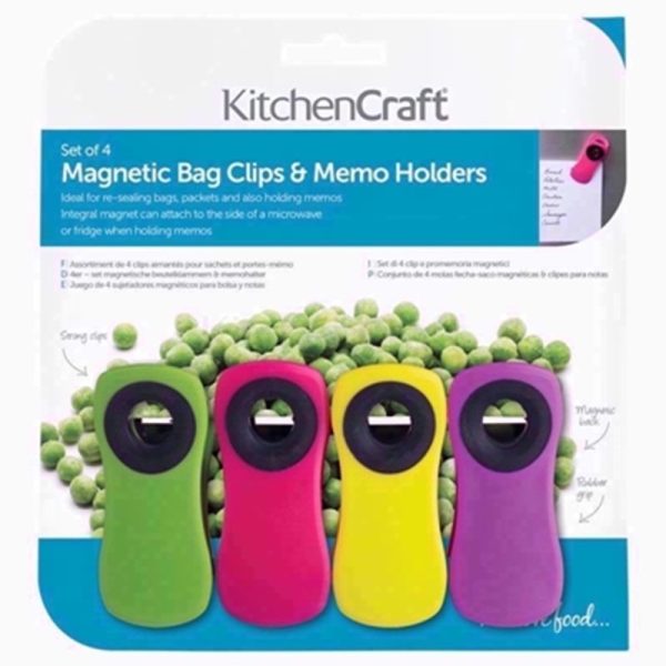 KITCHENCRAFT MAGNETIC MEMO 4PC CLIPS