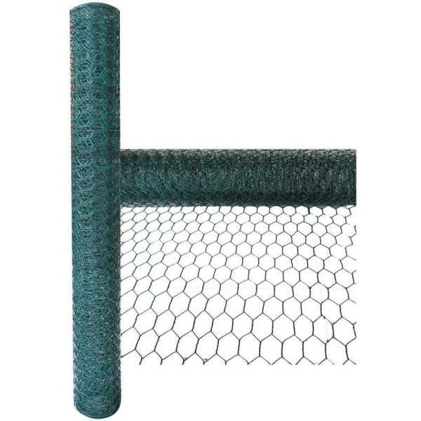 GREEN BLADE WIRE NETTING GALVANISED PVC COATED 5M X 0.6M X 25MM