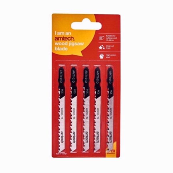 AMTECH JIGSAW WOOD BLADE 5PC SET (AMT101D)