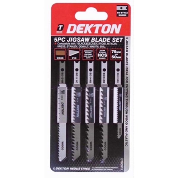 DEKTON JIGSAW BLADE SET 5PC