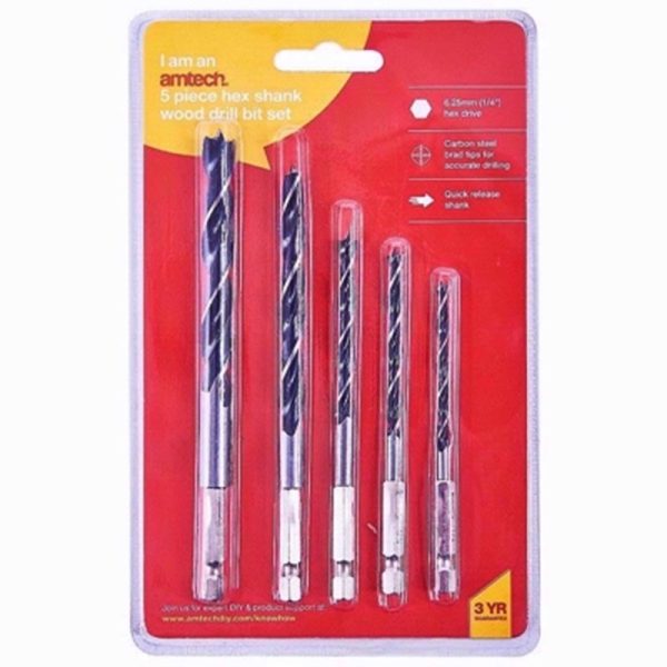 AMTECH DRILL WOOD 5PC SET