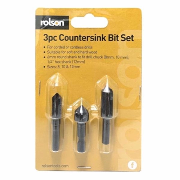 ROLSON COUNTERSINK BIT 3PC SET