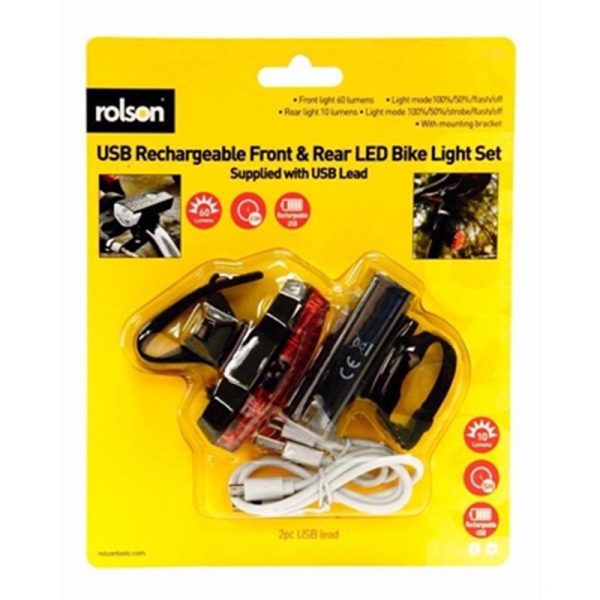 ROLSON FRONT & REAR BIKE LIGHT