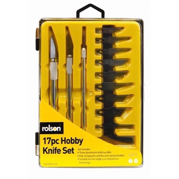 ROLSON HOBBY KNIFE 17PC SET*