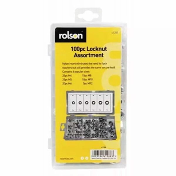 ROLSON LOCKNUT ASSORTED 100PC