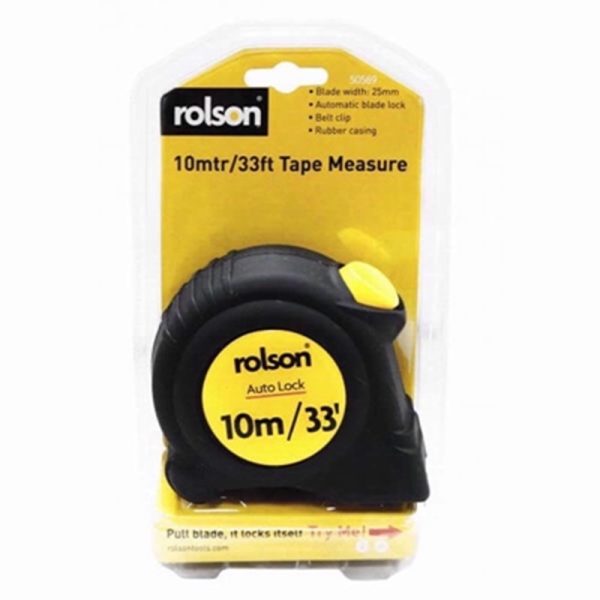 ROLSON TAPE MEASURE AUTO LOCK 10MTR