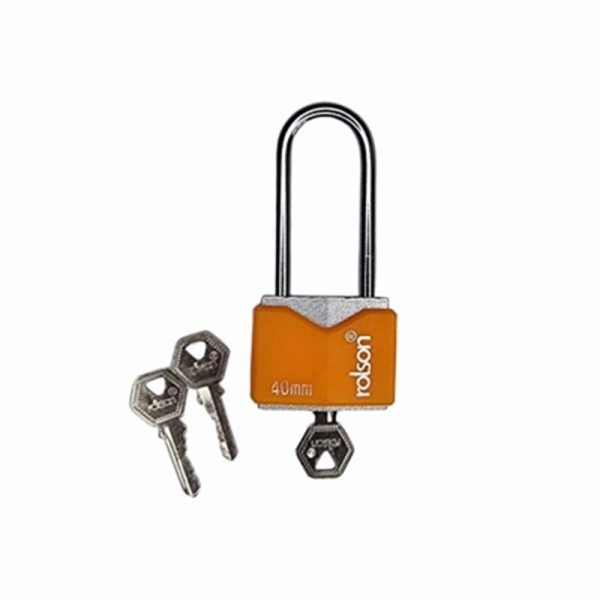 ROLSON LONG SHACKLE IRON PADLOCK 40MM