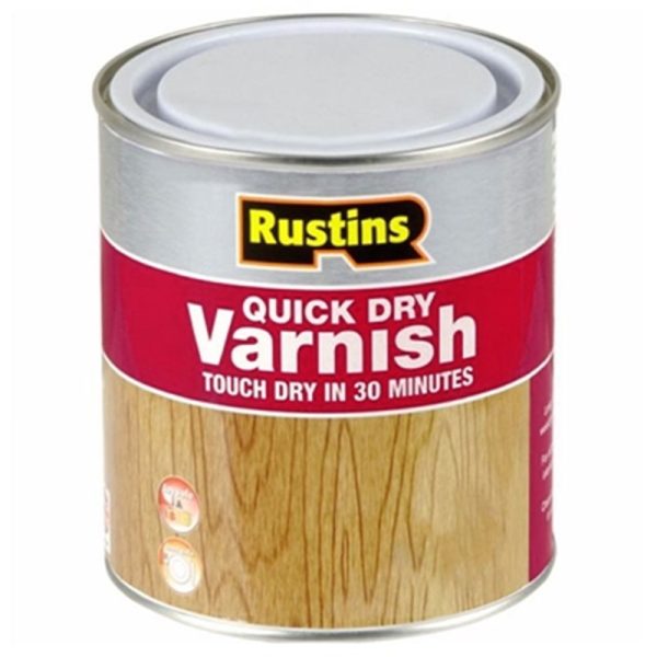 RUSTINS QUICK DRY VARNISH CLEAR SATIN 1L