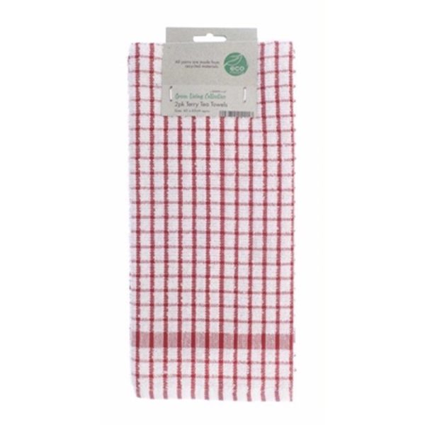 COUNTRYCLUB 2 TERRY TEA TOWEL 45X65CM