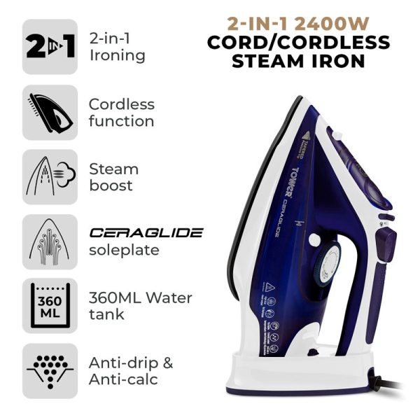 TOWER CORDLESS IRON T22008TL