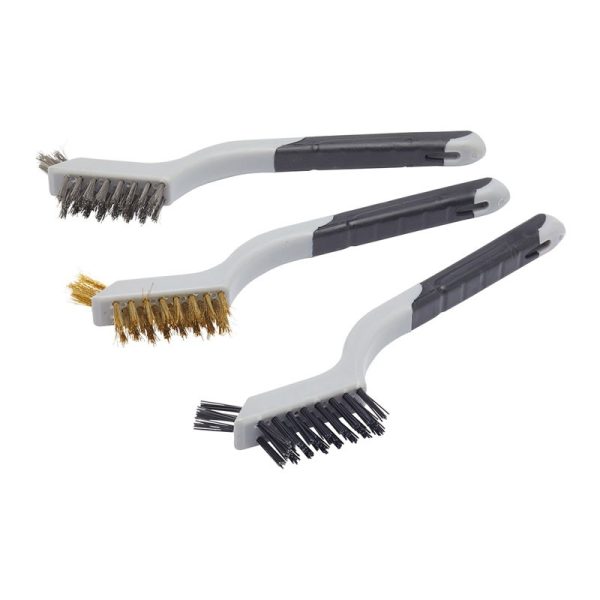 FFJ SOFT GRIP MINI WIRE BRUSH 3PC SET