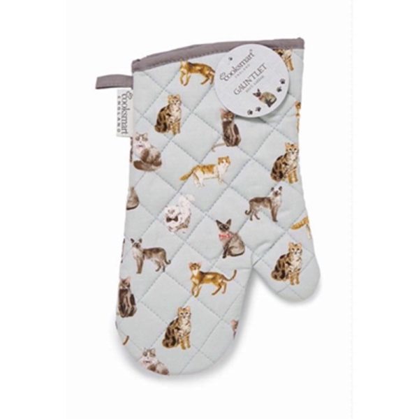 COOKSMART SINGLE OVEN GLOVE CURIOUS CATS