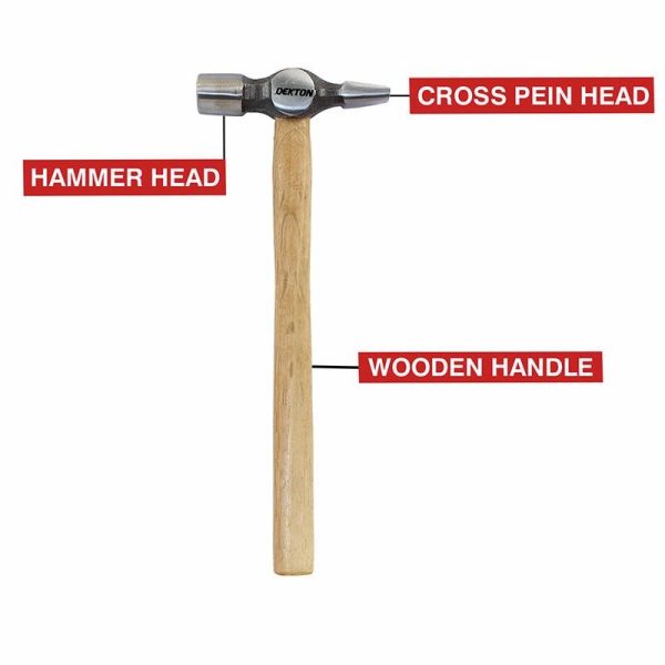 DEKTON PEIN HAMMER WOODEN HANDLE 20MM