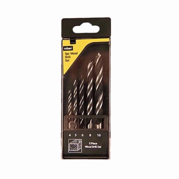 ROLSON WOOD DRILL BIT SET 5PCE