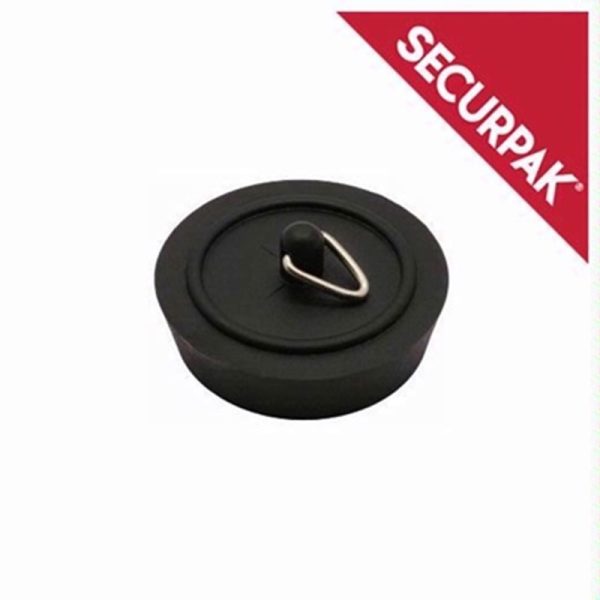 SECURPAK SINK PLUG BLACK 38MM