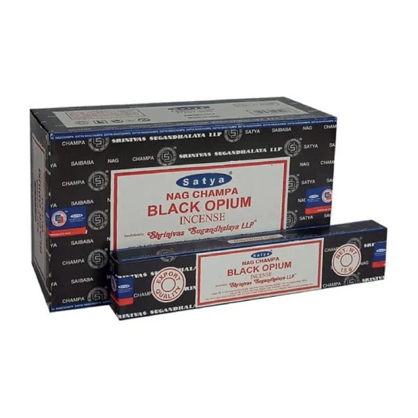 SATYA INCENSE STICKS BLACK OPIUM PACK OF 12