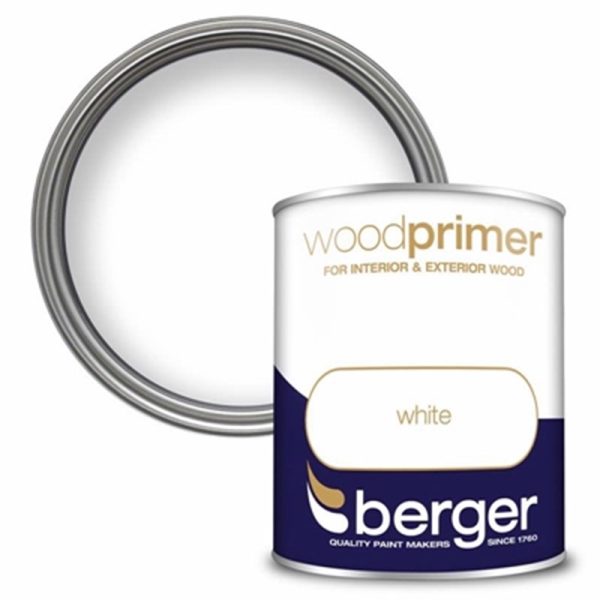 BERGER WOOD PRIMER 750ML WHITE