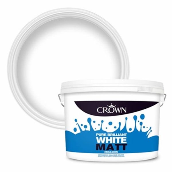 CROWN MATT EMULSION WHITE 10 LITRE