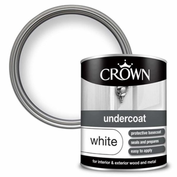 CROWN PAINTS UNDERCOAT WHITE 750ML