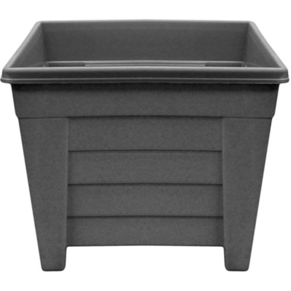 GROSVENOR 33CM SQUARE PLANTER BLACK