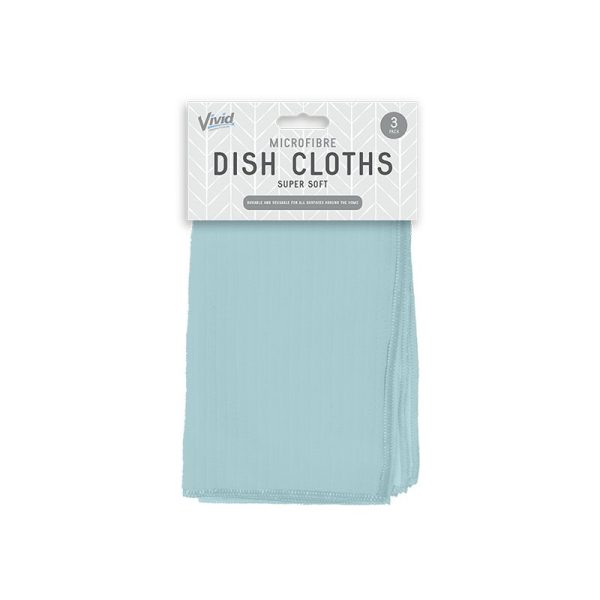 TREND MICROFIBRE DISH CLOTHS PACK OF 3