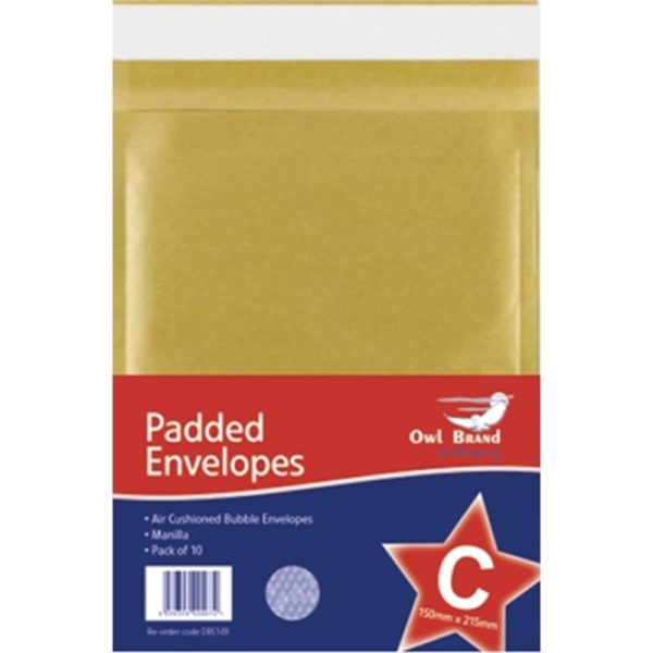 PADDED ENVELOPES SIZE C PACK OF 10