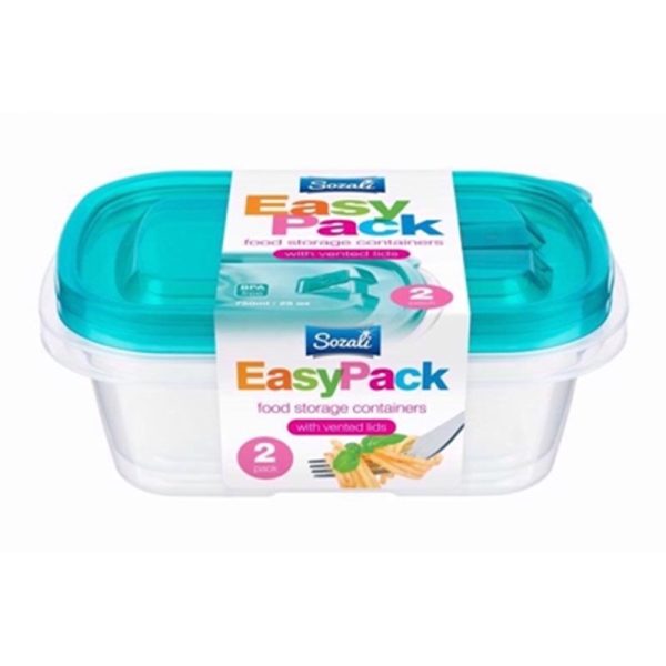 SOZALI 2 RECT EASYPACK CONTAINER 750ML