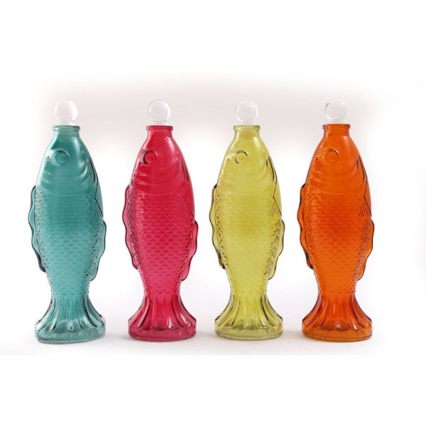 GLASS FISH BOTTLE 29CM