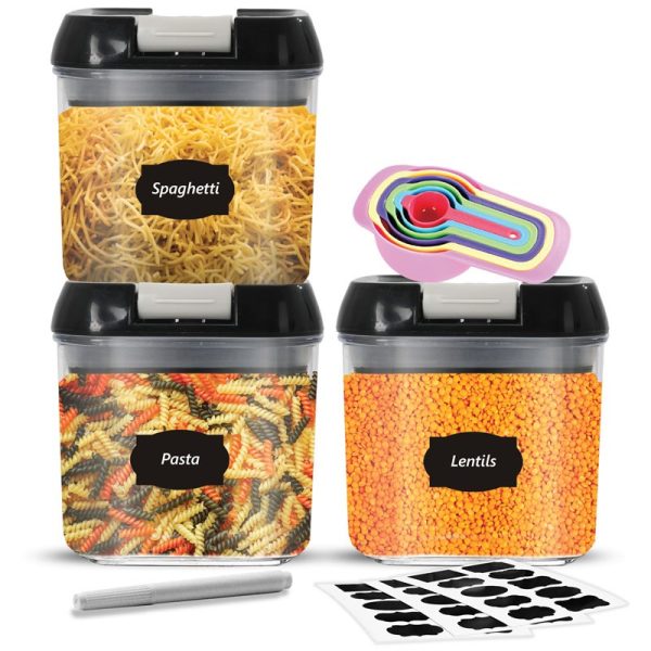 TOP 3 PLASTIC FOOD STORAGE CONTAINERS 0.5LTR 3PCS