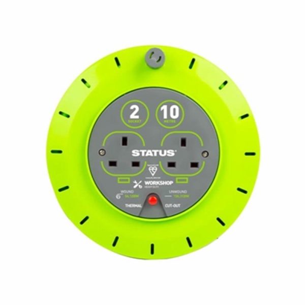 STATUS CABLE REEL 2GANG 10M 13AMP