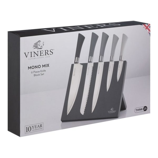 VINERS MONO MIX 6PC KNIFE BLOCK GIFTBOX