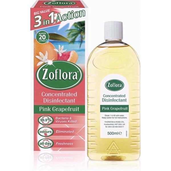 ZOFLORA PINK GRAPEFRUIT 500ML PACK OF 12