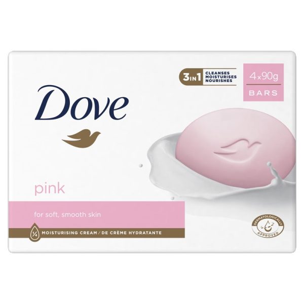 DOVE SOAP PINK 90G 4PCS PACK OF 12