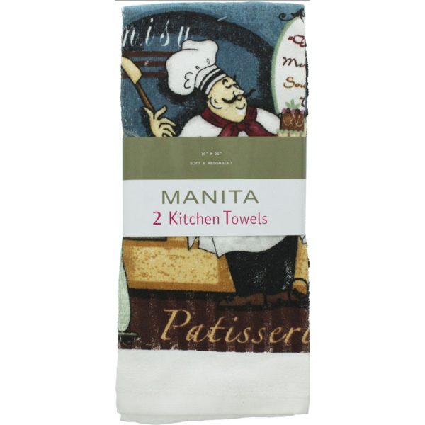 MANITA KITCHEN TOWELS PATISERIE DESIGN 2PCE