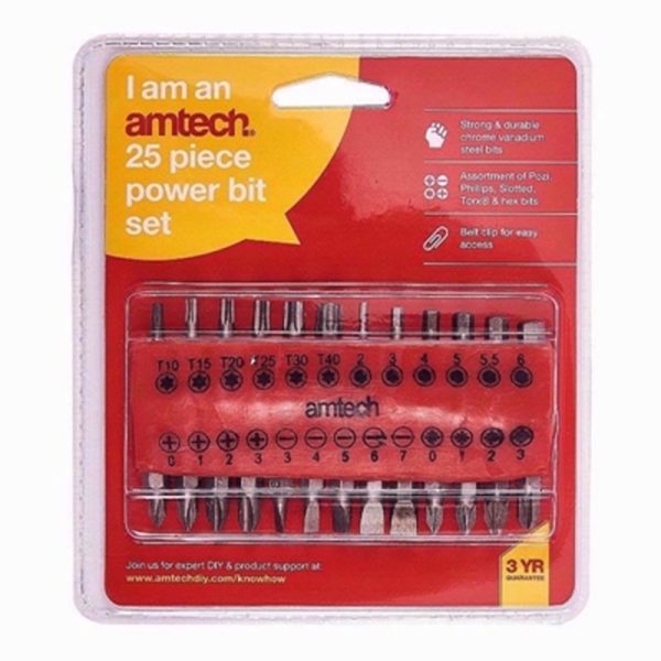 AMTECH POWER BIT 25PC SET