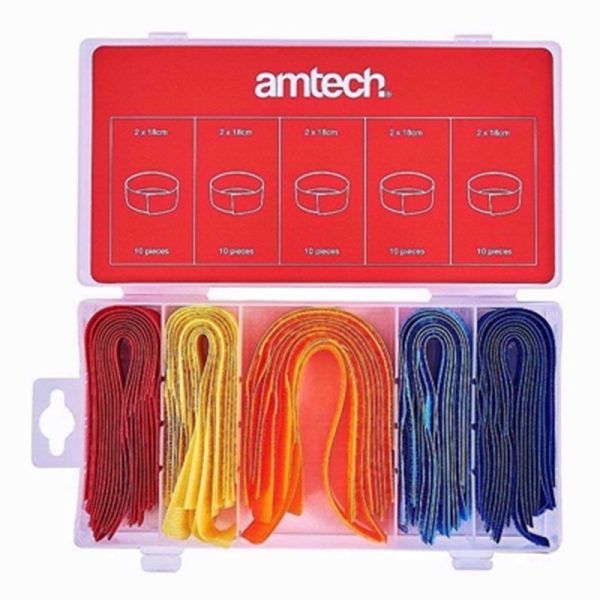 AMTECH CABLE TIDY 50PC ASSORTED